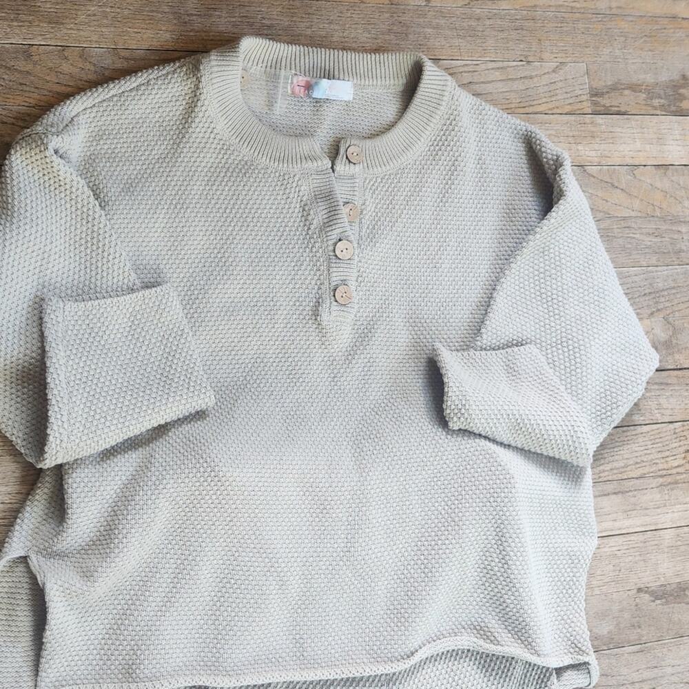 Free People Haliee Sweater Set Sz Small New BIEGE - Picture 3 of 6